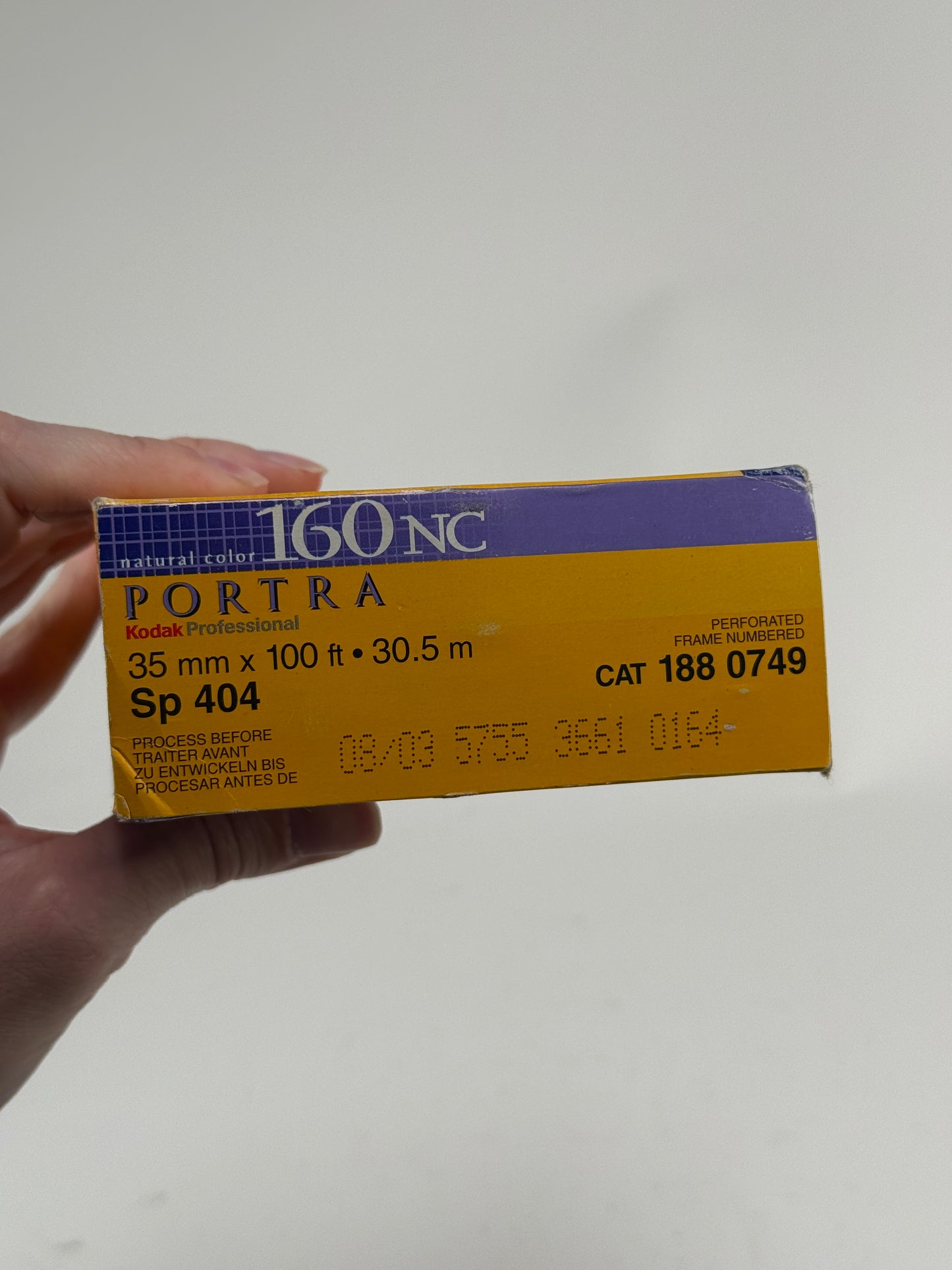 Kodak Portra Professional 160NC 35mm Film 100ft Roll - EXP 08/2003