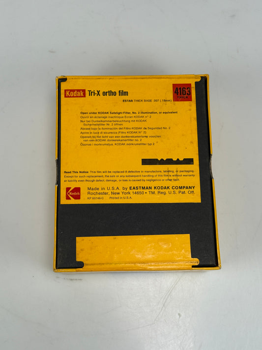 Expired 4x5 KODAK 4163 Tri-X Ortho Large Format Film 100 Sheets 1980