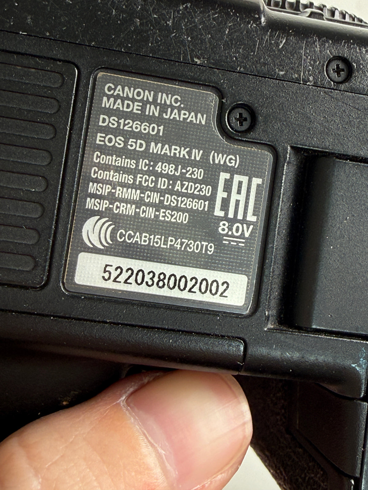 Canon EOS 5D Mark IV 30.4MP Digital SLR Camera Body
