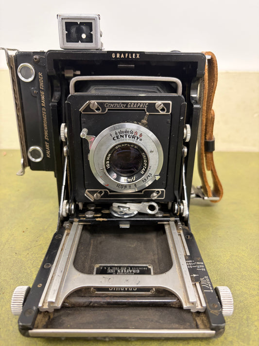 Graflex Century Graphic Baby 2x3 Kit Trioptar 103mm f4.5 lens