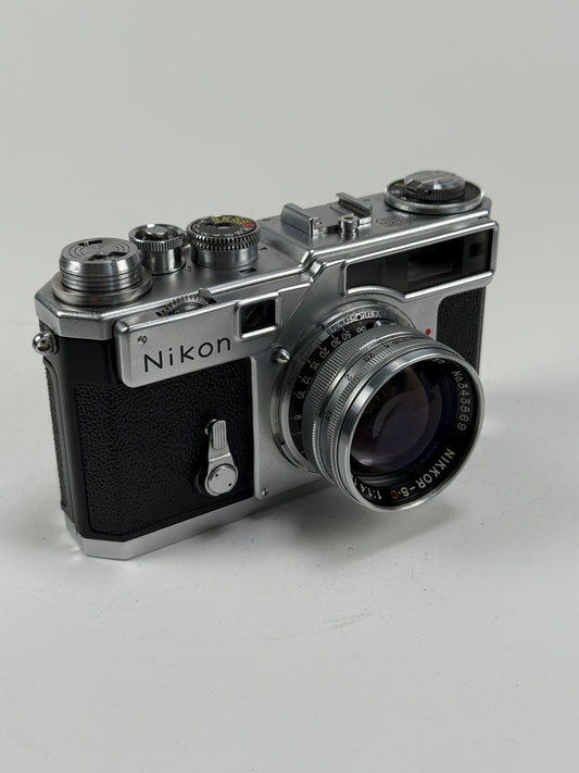 Nikon SP Rangefinder Camera Body Film Chrome kit with 5cm 50mm f1.4 Lens