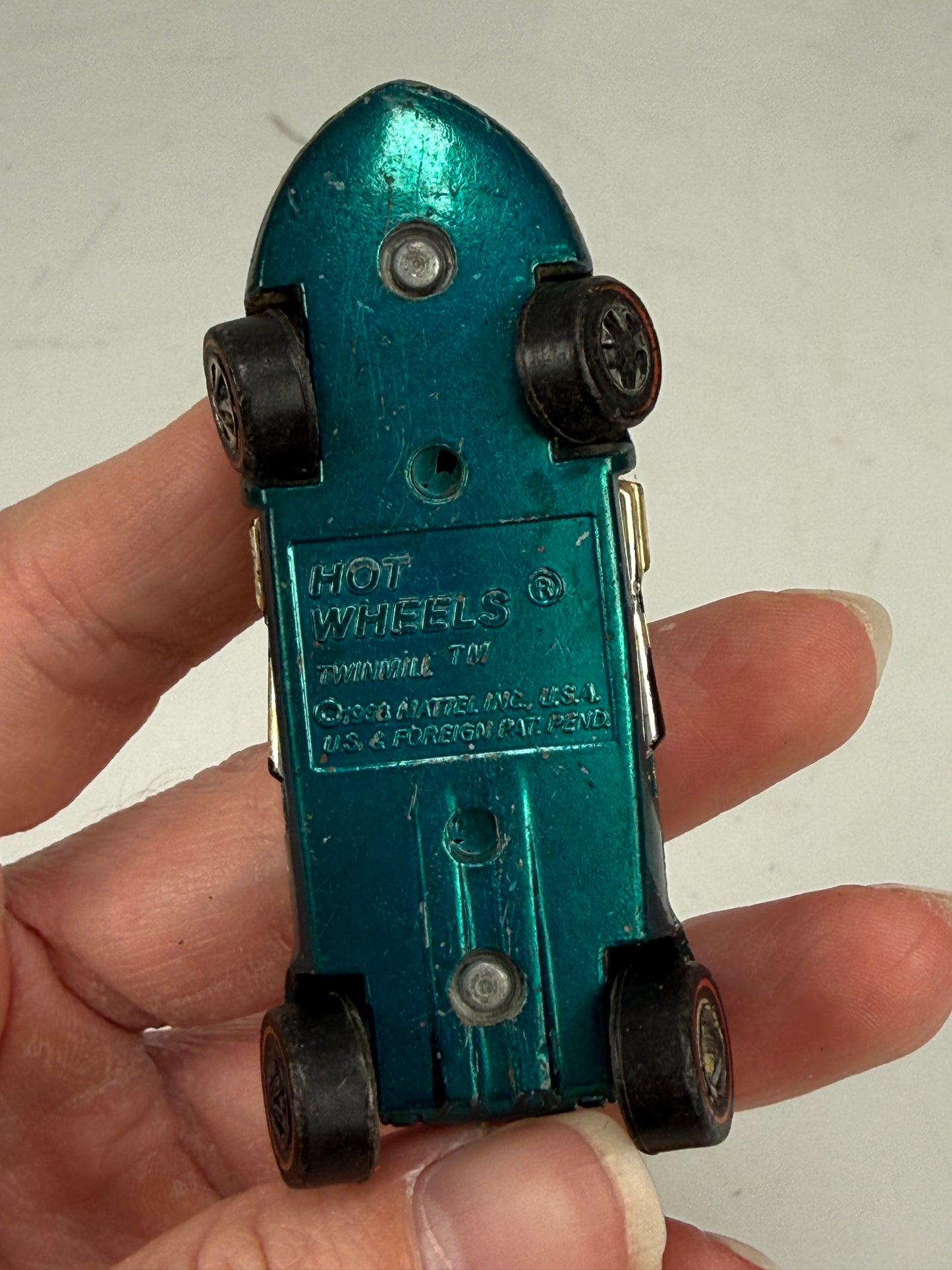 Hot Wheels 1969 Redline TWINMILL Green US White Interior