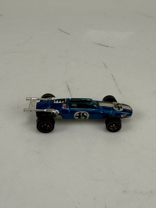 Vintage Hot Wheels Grand Prix Series Redline Indy Eagle Blue Hong Kong