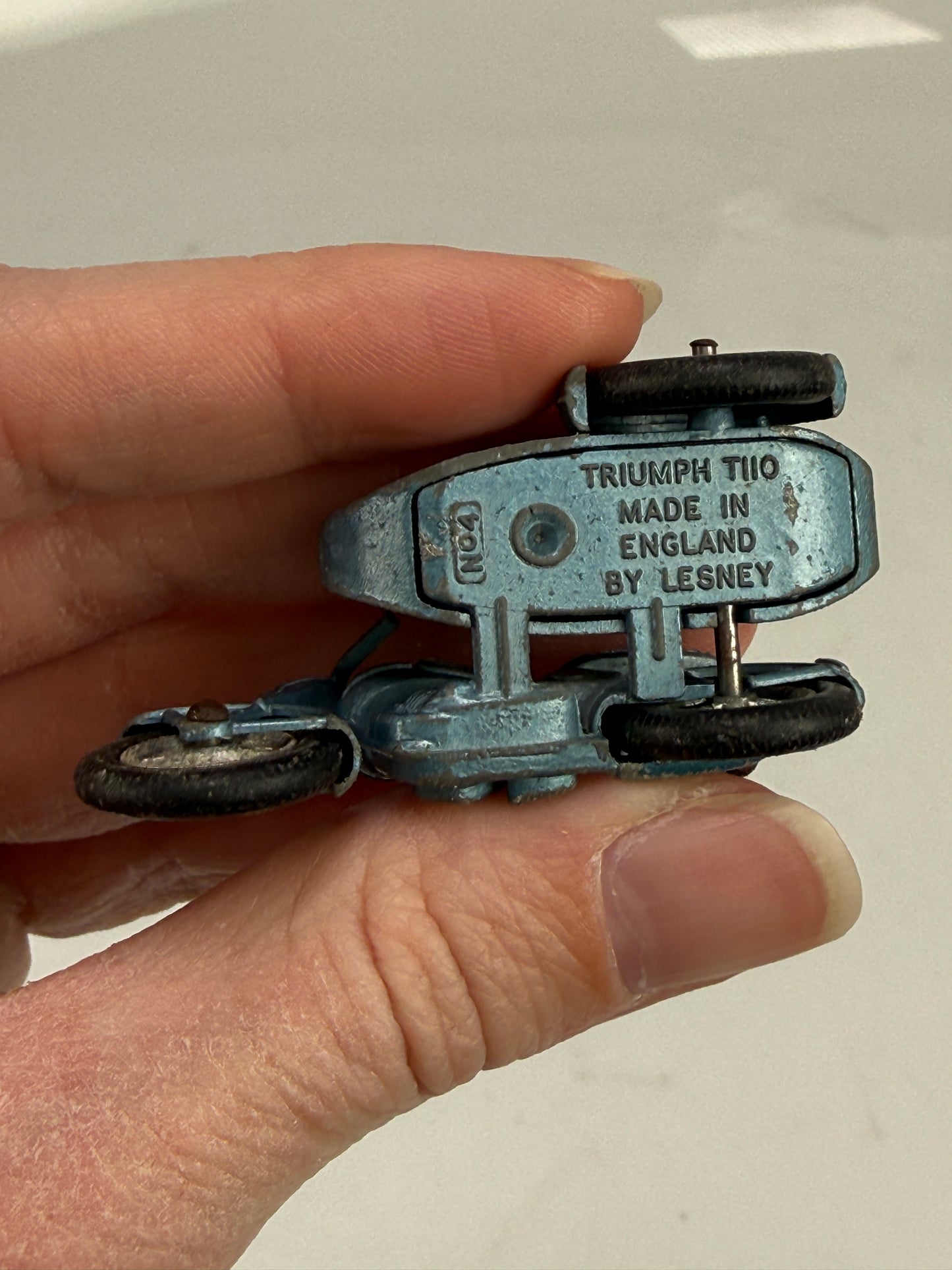 Matchbox No. 4 Triumph Motorcycle with Sidecar, Nice Original