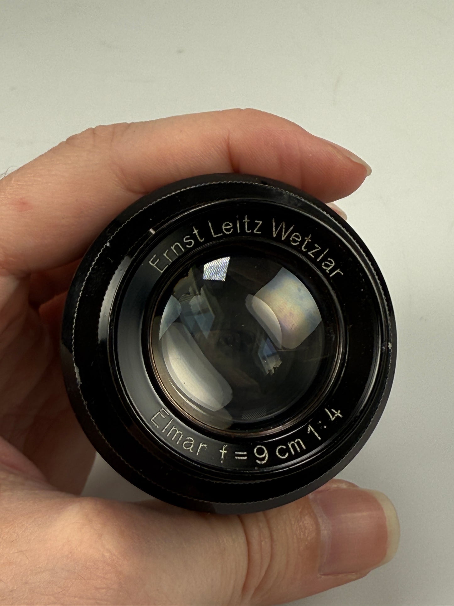 Leica Elmar 90mm F4 LTM - Black Paint / v1 no serial fat version Elmar