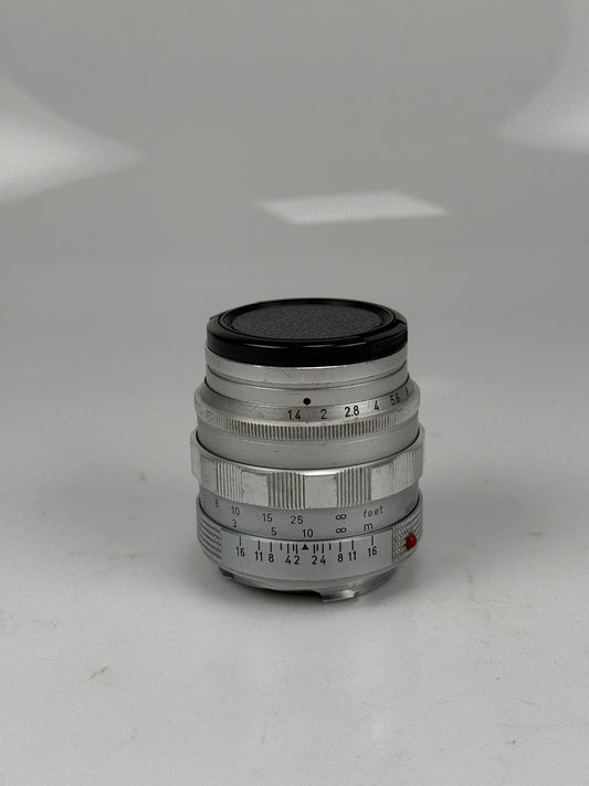 LEITZ Leica Summilux M 50mm F1.4 E43 Chrome Lens V1 version 1 Scalloped
