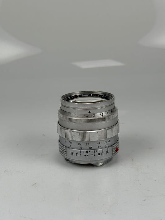 LEITZ Leica Summilux M 50mm F1.4 E43 Chrome Lens V1 version 1 Scalloped