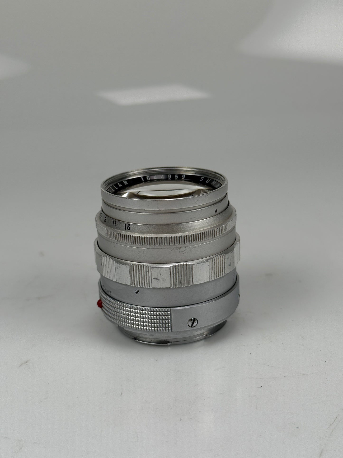 LEITZ Leica Summilux M 50mm F1.4 E43 Chrome Lens V1 version 1 Scalloped