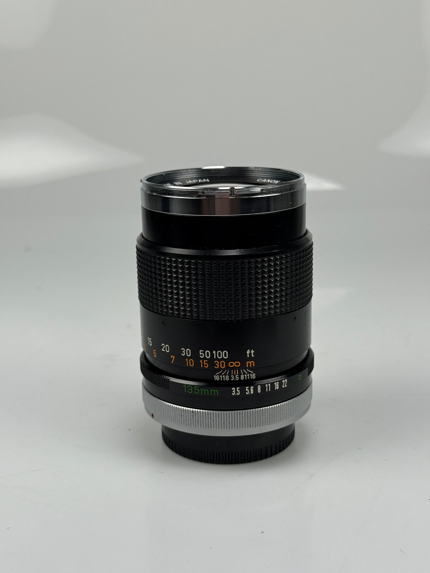 Canon FD 135mm f3.5 Lens chrome nose