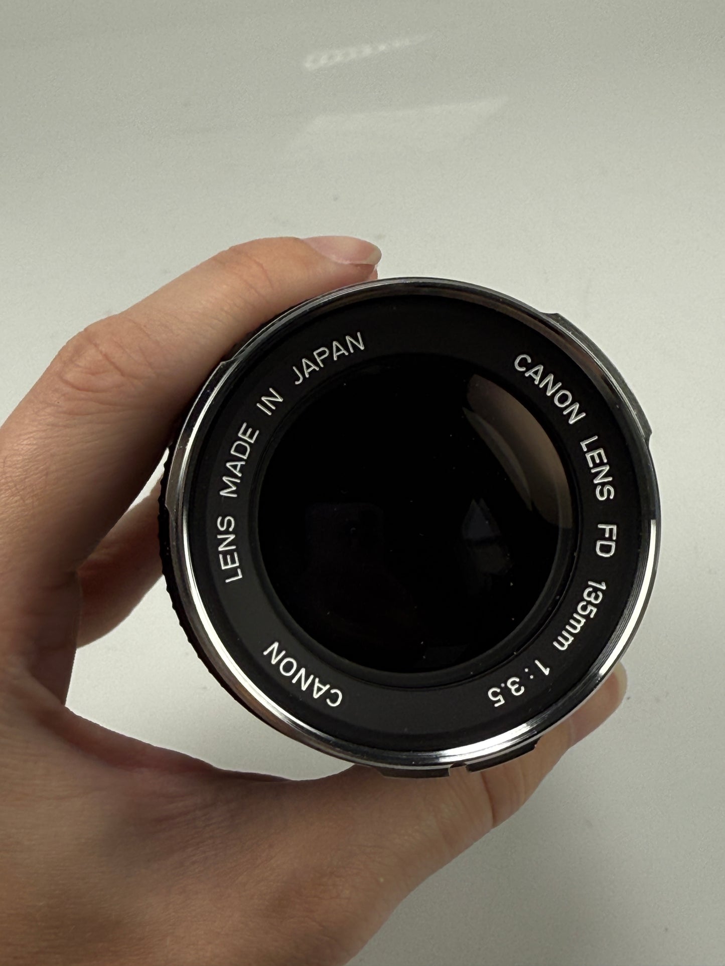 Canon FD 135mm f3.5 Lens chrome nose