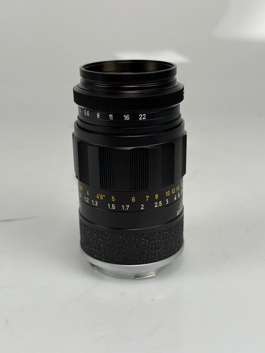 Leica 90mm f2.8 Elmarit Black M mount lens
