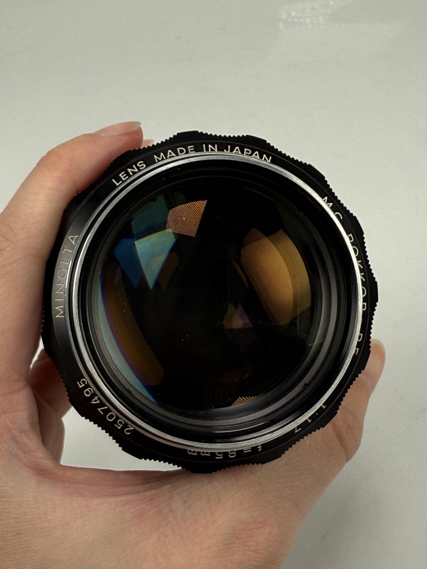 Minolta MC ROKKOR PF 85mm f1.7 MF Portrait Lens