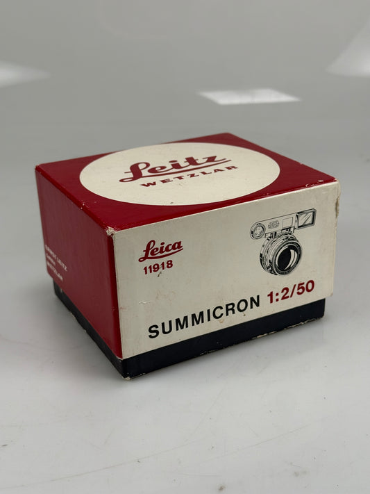 Leica 50mm f2 summicron Dual Range DR Original Box RARE