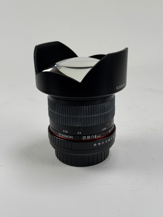 Rokinon 14mm f2.8 ED IF AS UMC Lens Canon EF