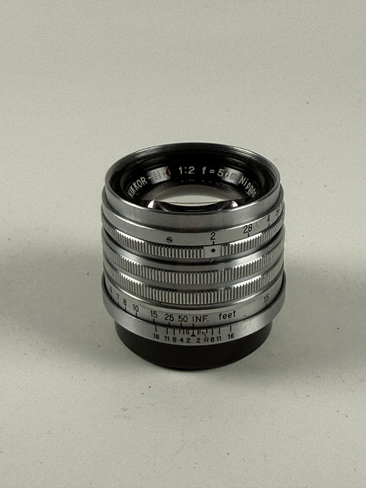 Nikon Nikkor H.C 5cm 50mm f2 Nippon Kogaku Leica LTM mount Tower