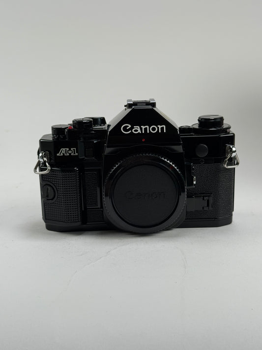 Canon A-1 A1 35mm SLR Film Camera Body Black Olympic