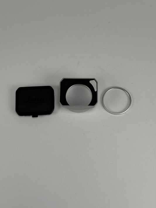 Genuine Leica Lens Hood for Summicron M 35mm f2 ASPH #12473, with hood cap and front lens ring
