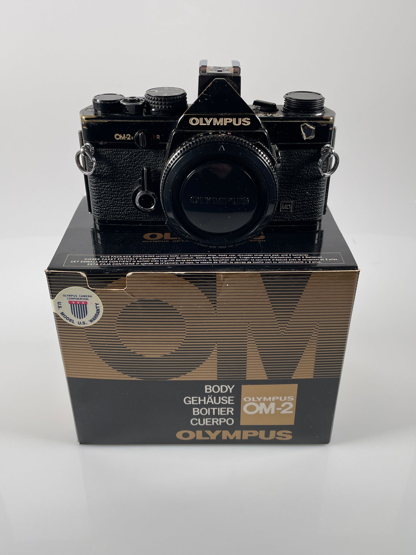 Olympus OM-2n Black Paint 35mm SLR Camera Body