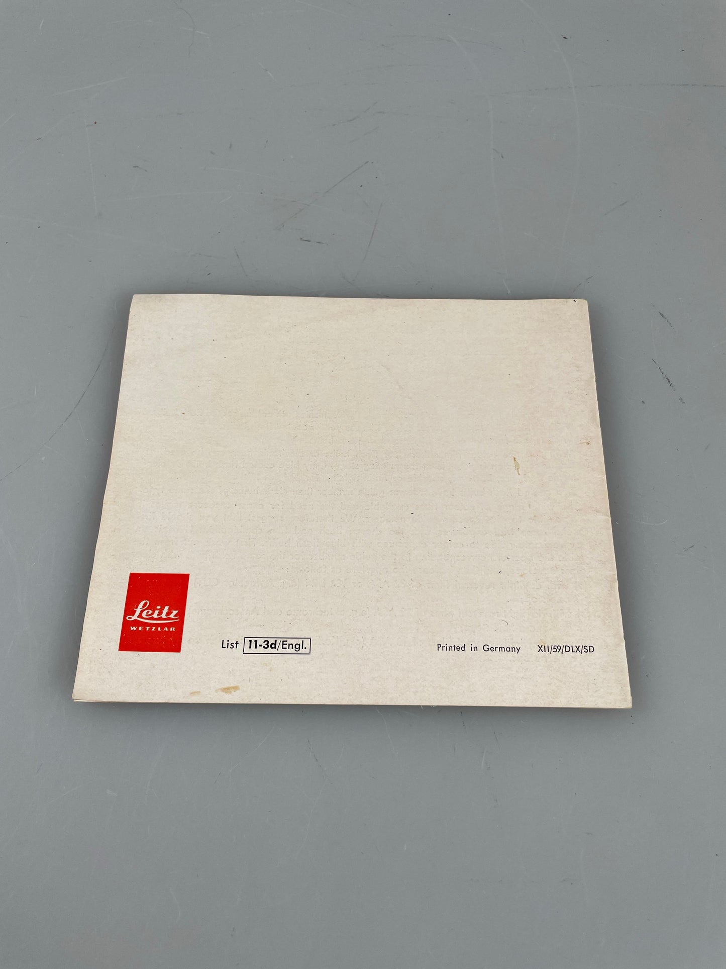 Genuine Leica M3 Instruction Manual Booklet 1959