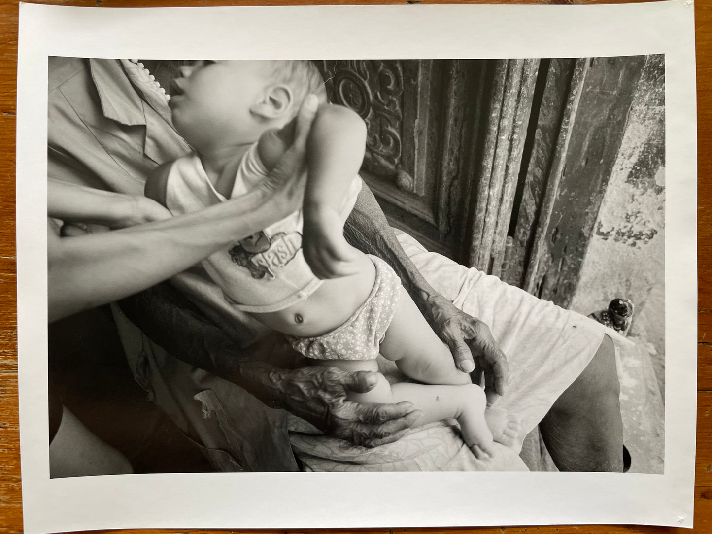 Susan S. Bank (American, 20th c.) Cuba Photograph Print Piercing through the darkness 11x14 “Abuela and Baby”