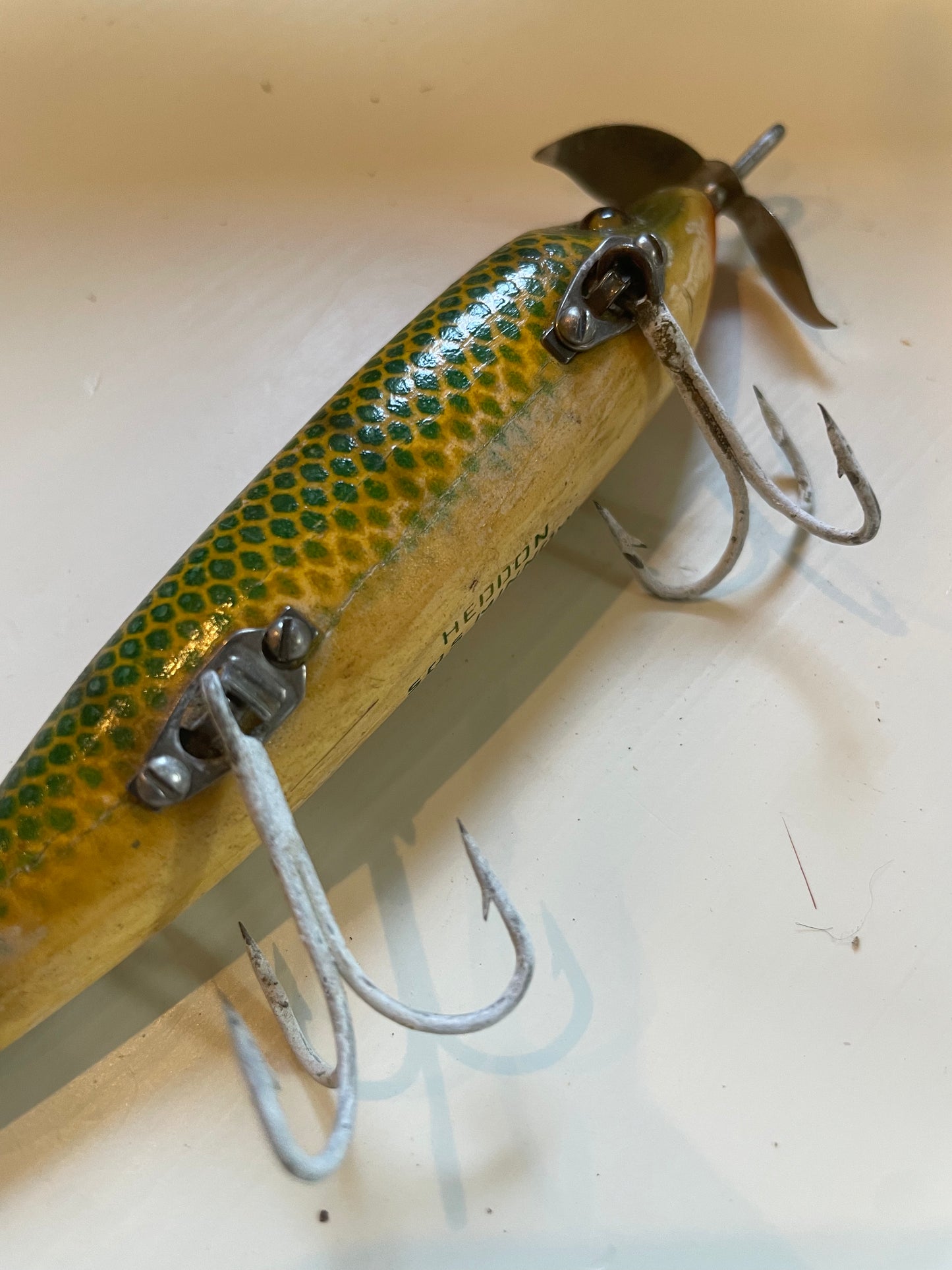 Heddon wood SOS Minnow vintage top water