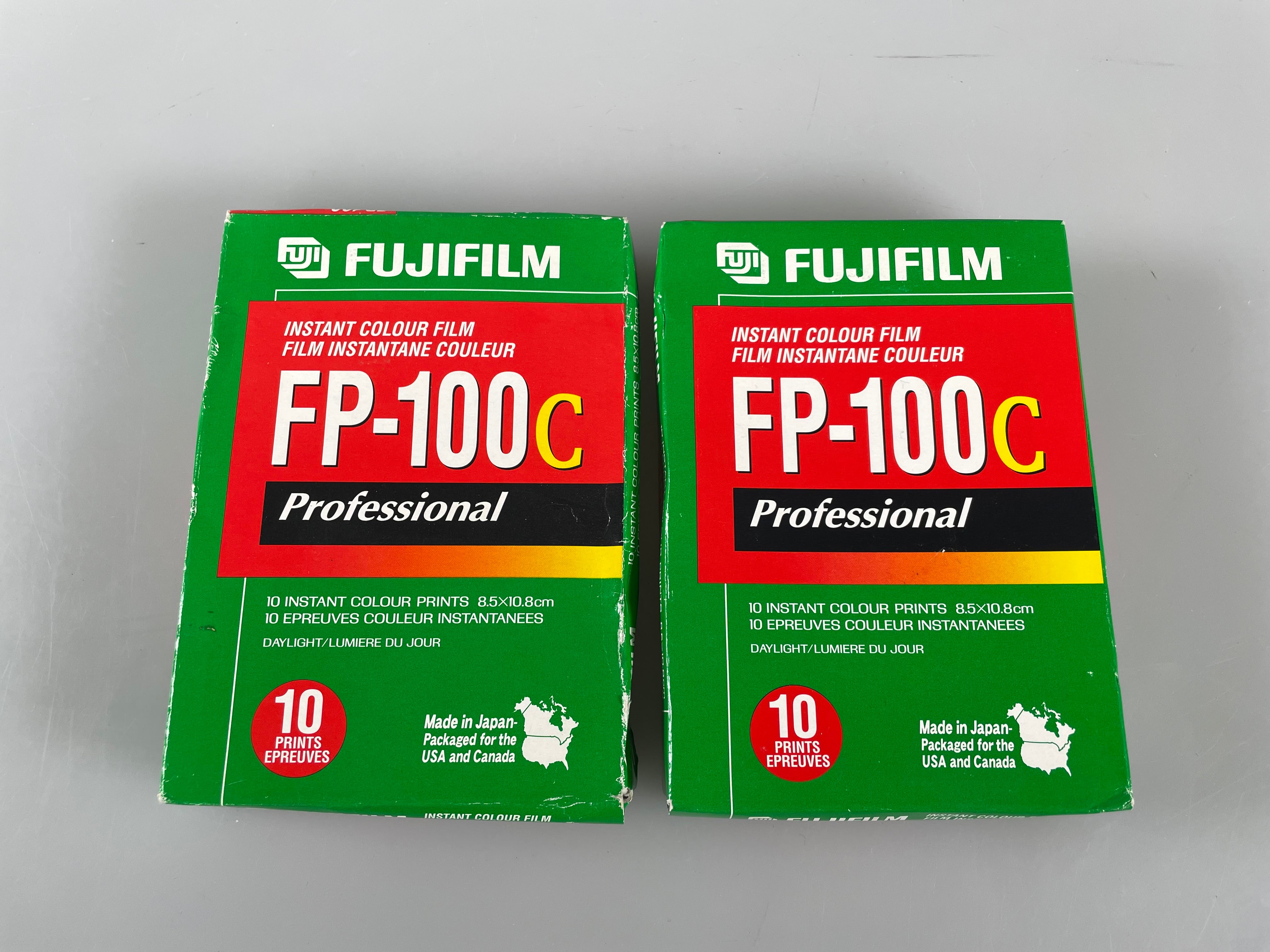 Lot of 2 packs Fujifilm FP-100C Color Instant Film 2004/2005