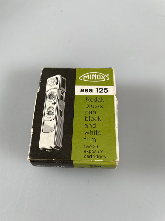 MINOX Film Kodak Plus X ASA 125 2×50 exp.  Rare, Sealed, Expired 1972