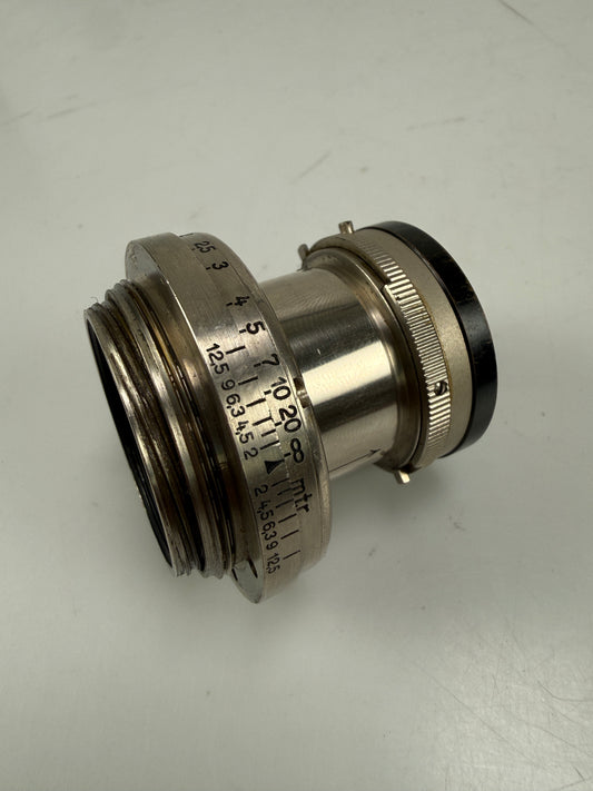 LEICA 50MM SUMMAR F2 PRE-WAR BLACK RIM NICKLE SM COLLAPSIBLE LENS RARE