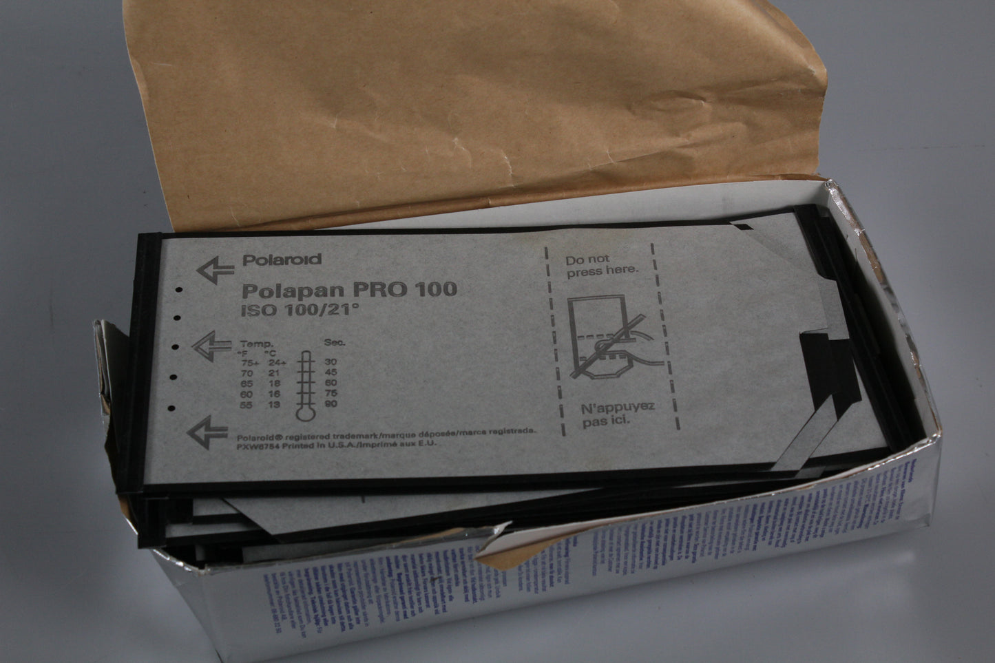 Polaroid Polapan Pro 100 4x5 Instant Sheet Film 19 Sheets