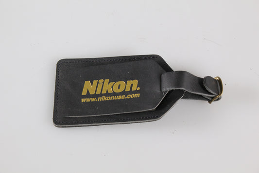 Nikon luggage tag NOS new old stock collectible promotional Black
