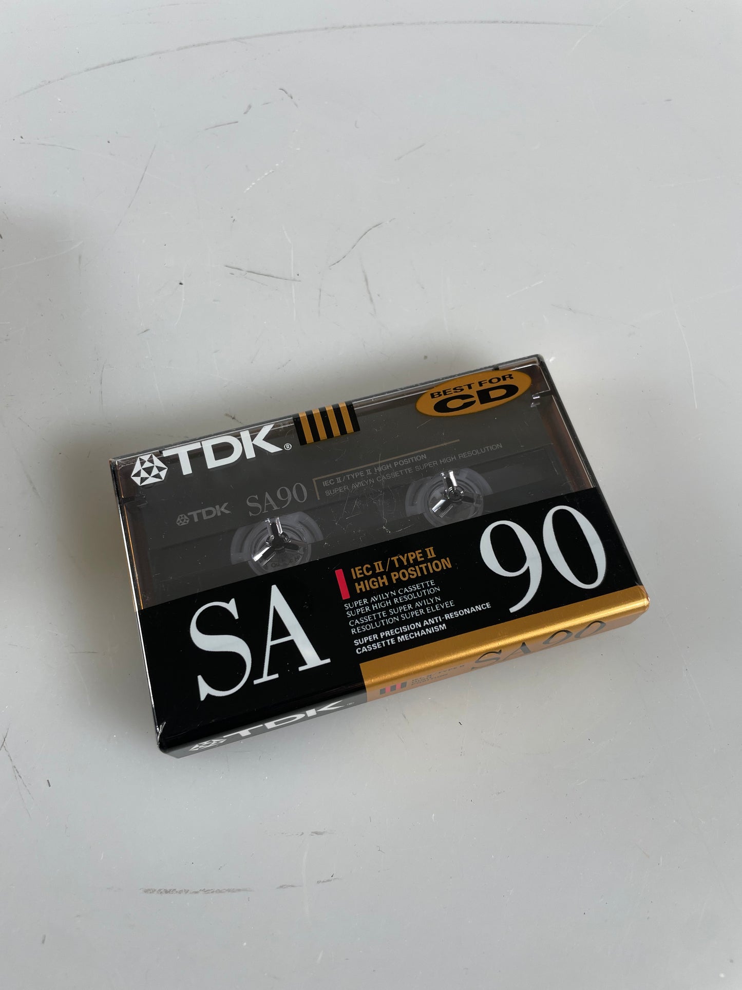 TDK SA90 High Position Type II/IEC II Cassette "Sealed"