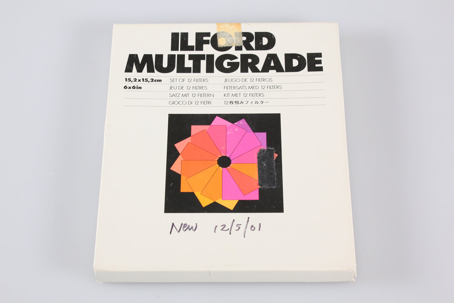 Ilford Multigrade Set of 12 Contrast Filters 6 x 6'' / 15.2 x 15.2 cm in Box