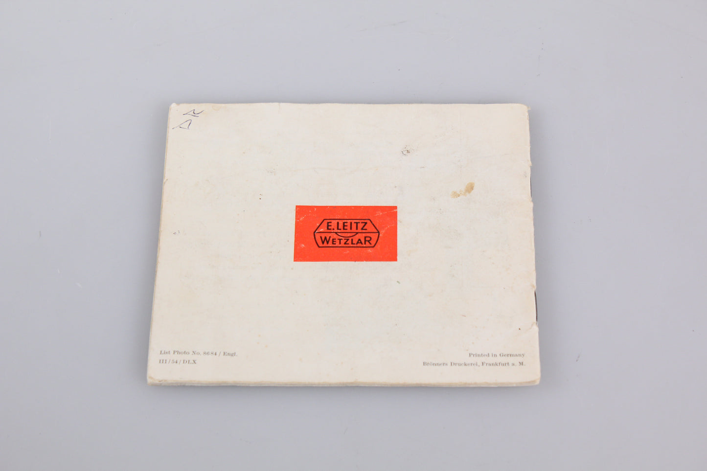 Genuine Leica M3 Instruction Manual Booklet 1954