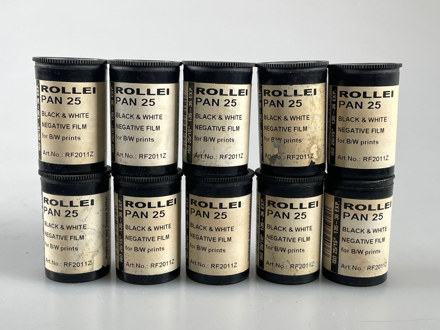 Rollei Pan 25 B&W black and white 35mm Film 10 rolls in wooden box