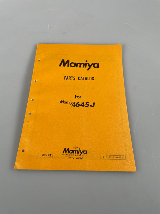 Mamiya M645J Service instructions camera Repair Manual