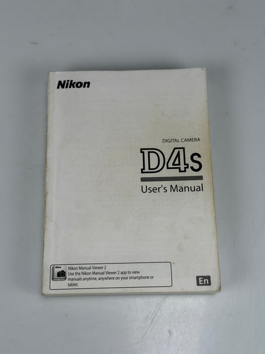 Nikon D4s Digital Camera Instruction Manual