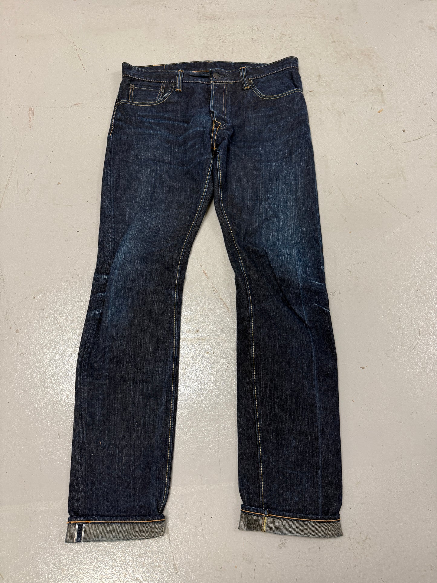 Pure Blue Japan Syoaiya Selvedge Raw Denim Jeans Size 34x34 Japan