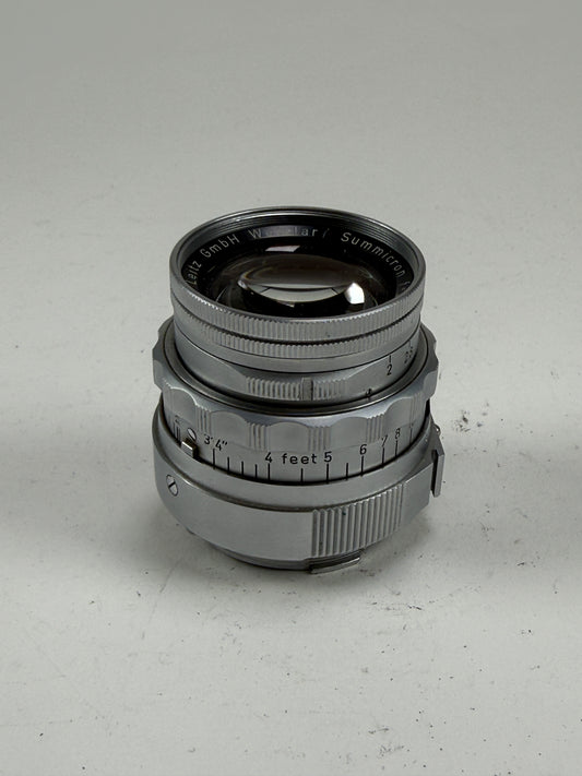 Leica Leitz Wetzlar Summicron-M 50mm F2 Dual Range DR f2 Lens Rigid