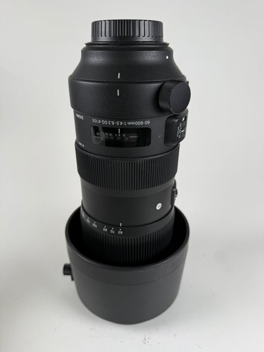 Sigma 60-600mm F4.5-6.3 DG OS HSM "Sports" Lens for Canon EF