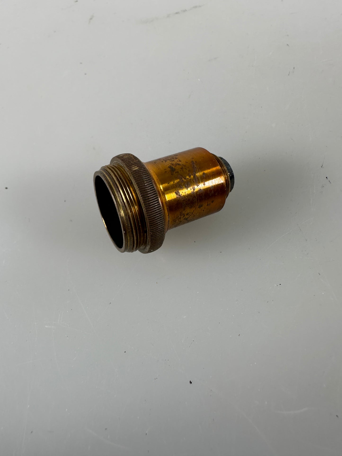 Leica LEITZ Wetzlar Brass Microscope lens OBJECTIVE 6 Univ of Penn