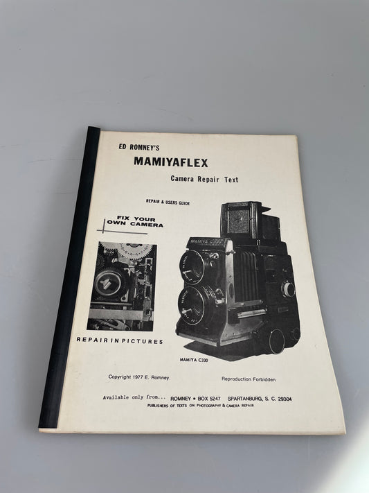 Mamiya mamiyaflex Service instructions camera Repair Manual Romney