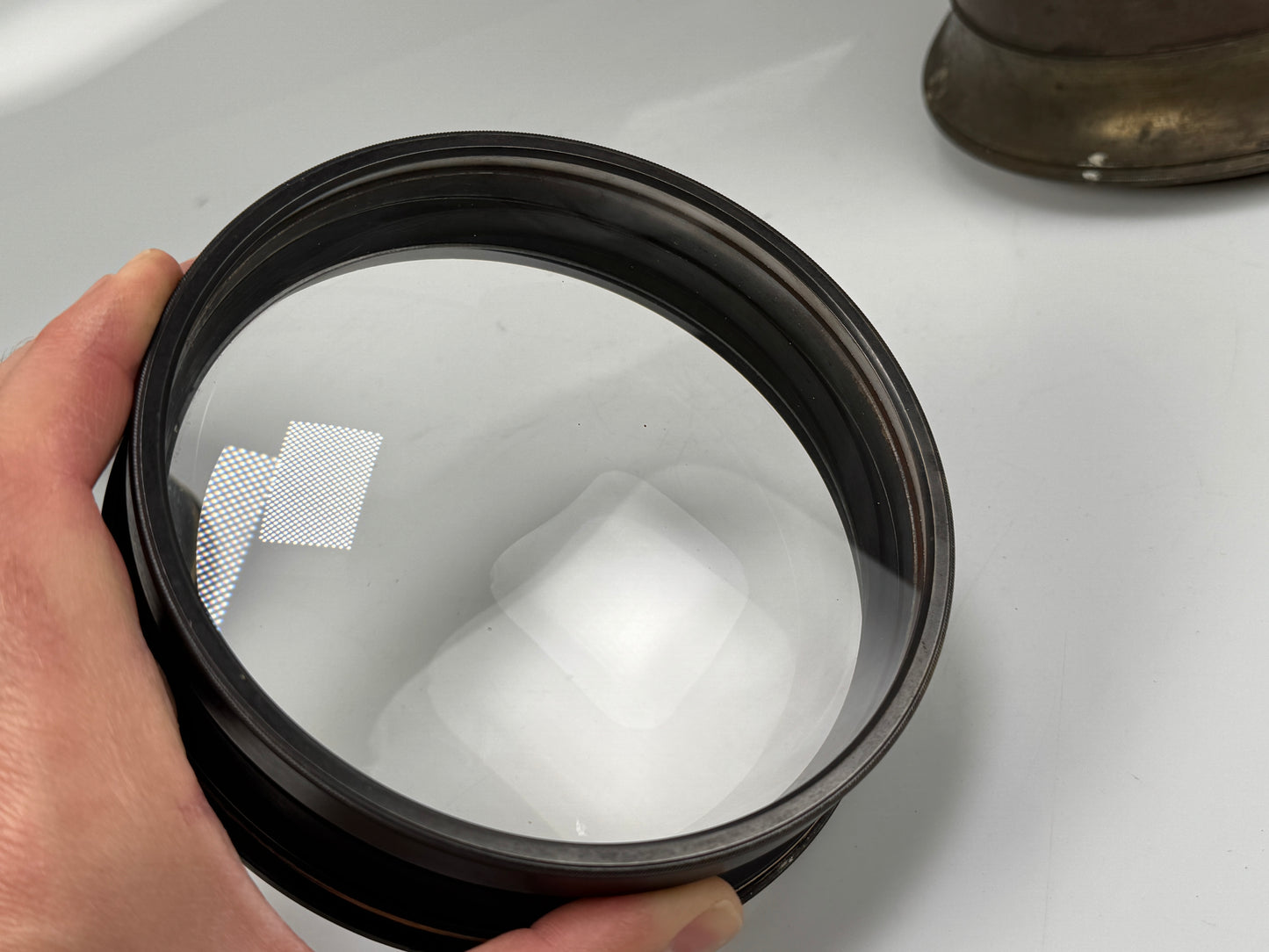 Holmes Booth Haydens early brass camera lens Large SN 6213 petzval