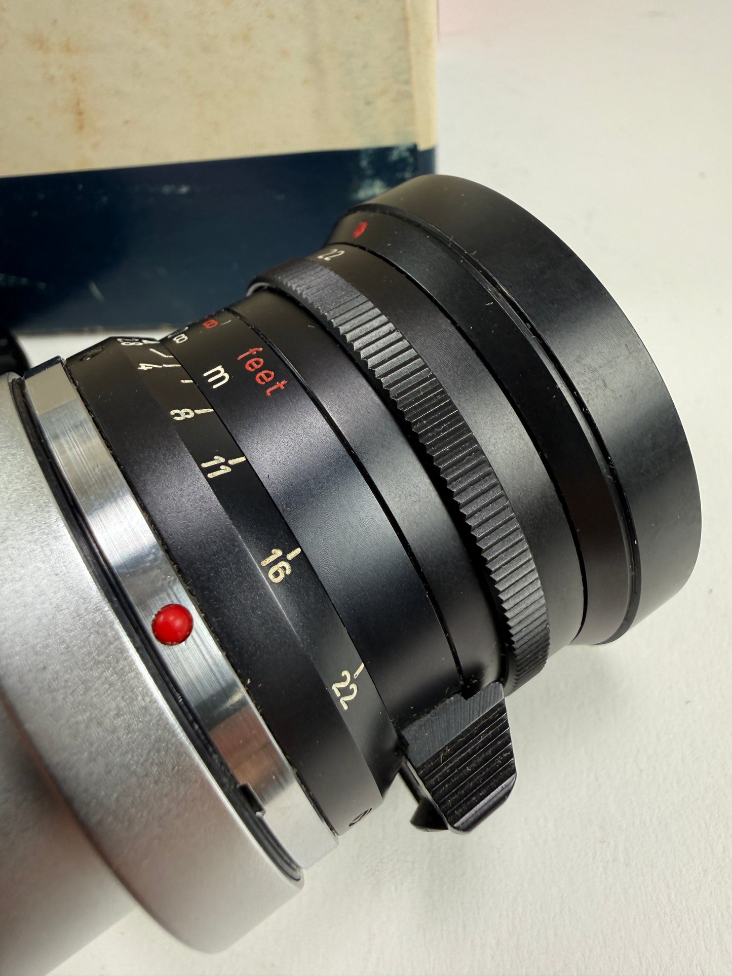 Leica 28mm f2.8 Elmarit V1 9 Element Lens Black Paint Infinity Lock w/ box