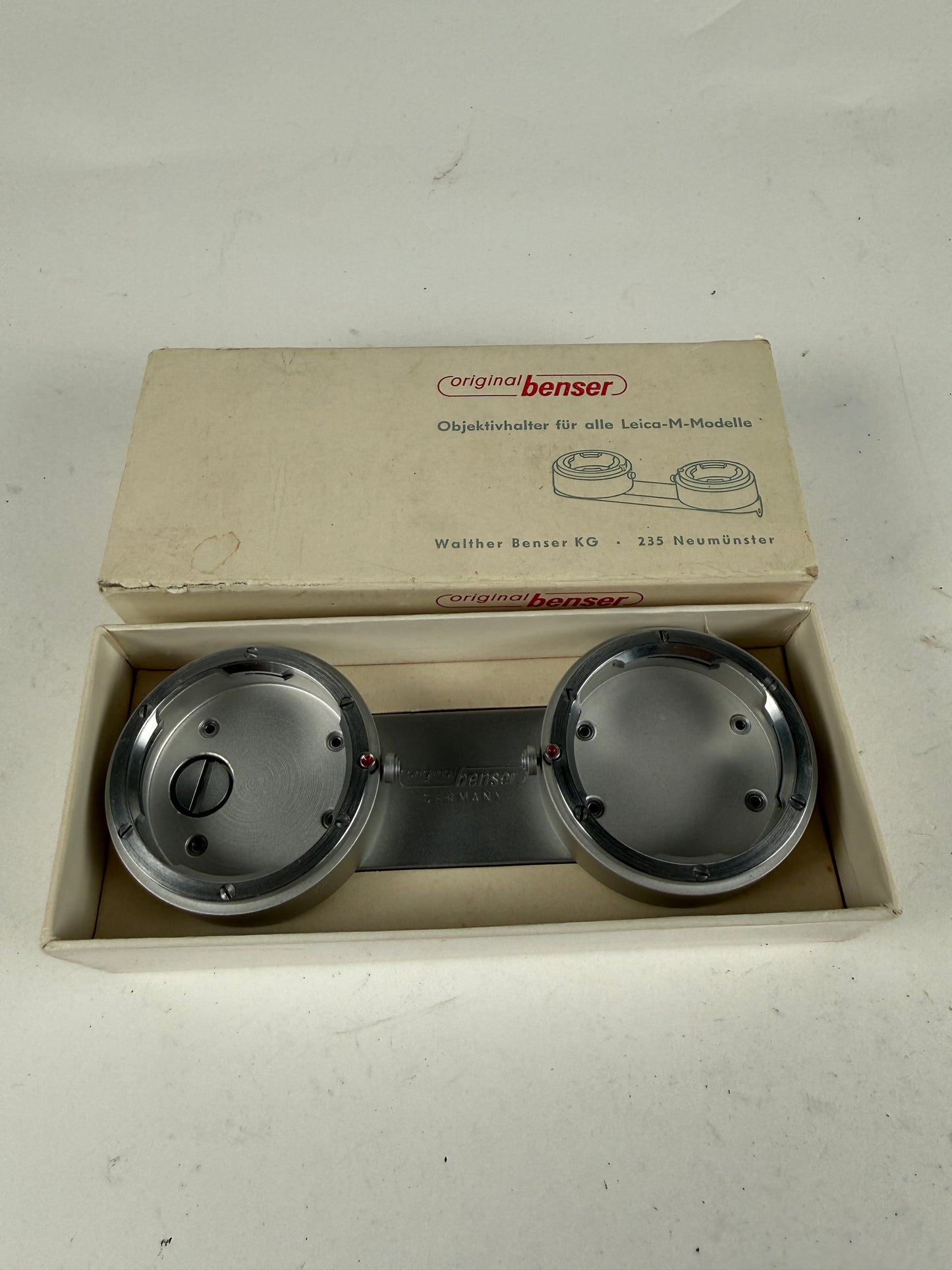 Original Benser Base Plate For M2, M3, M4 to hold 2 Leica M Lenses