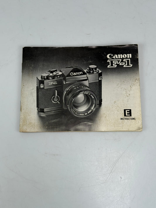 Canon F-1 Instruction Manual Booklet