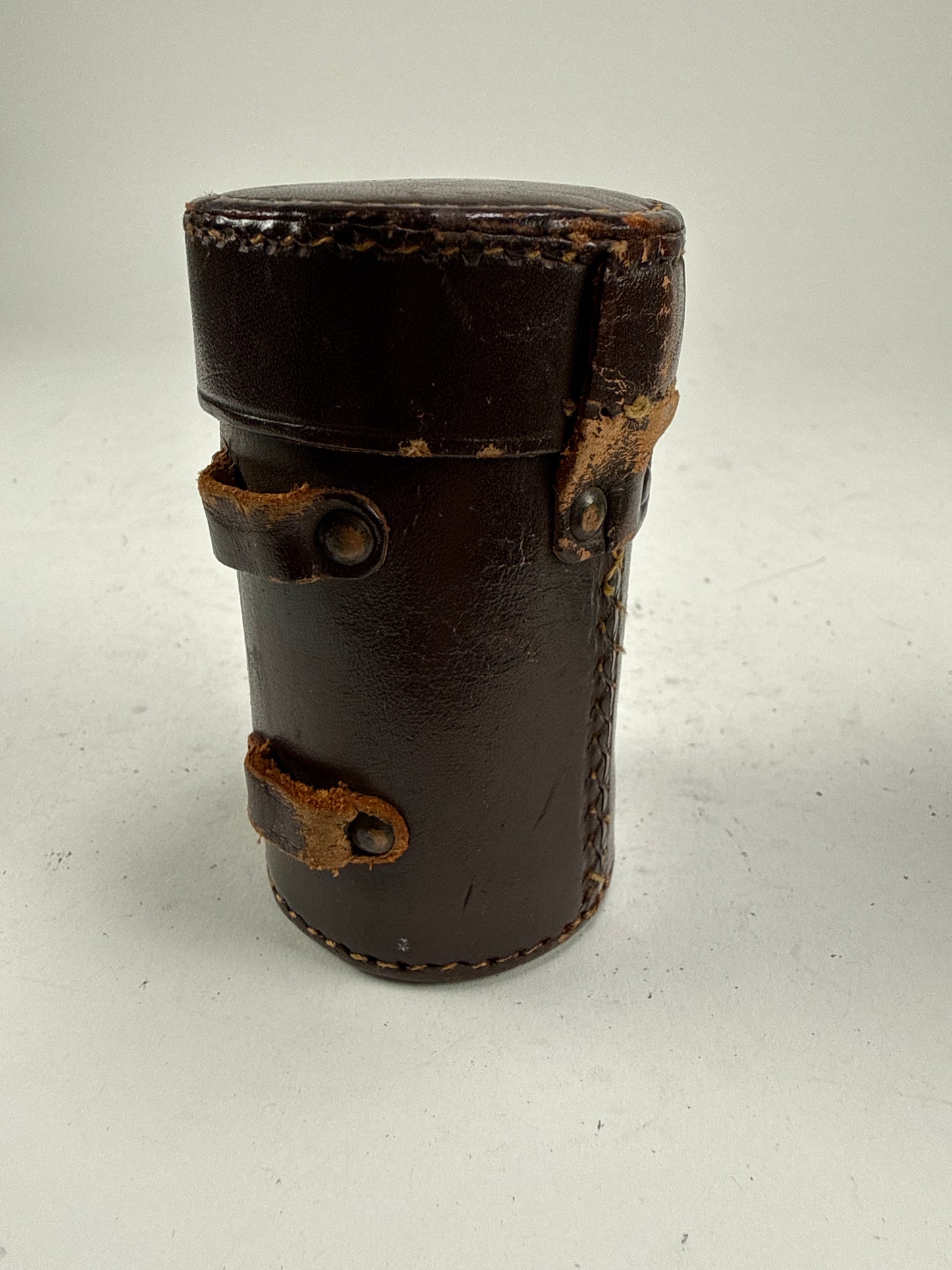 Leica E. Leitz NY Brown Leather Lens Case for 90mm 9cm