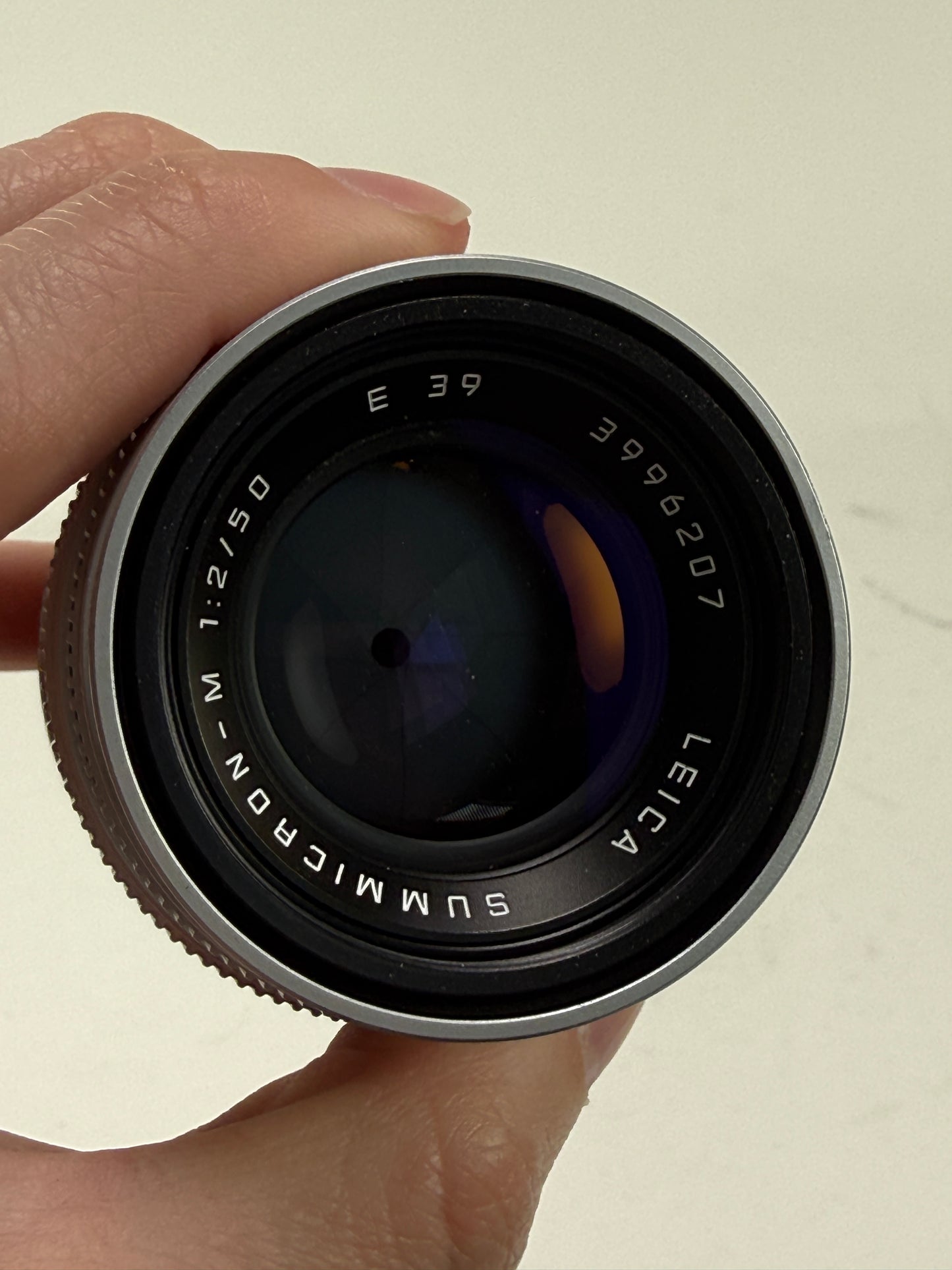 LEICA LEITZ SUMMICRON-M 50MM F2 BRASS BODY SILVER CHROME 11825 M LENS