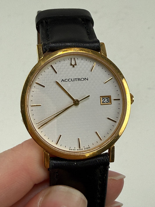 Vintage BULOVA Accutron A3 sapphire crystal watch gold tone