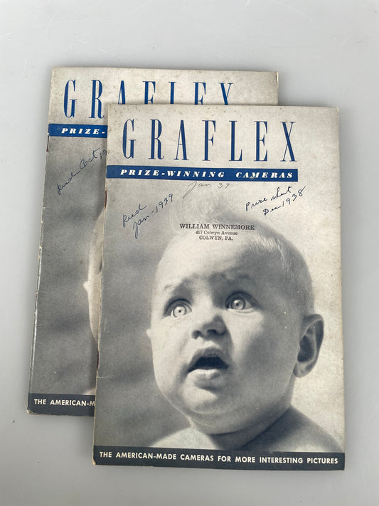 Graflex Camera brochure advertising manual lot of 2 (Baby)