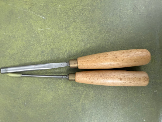 Vintage Ashley Iles Carving Gouge set of 2 No 6 Chisel